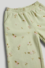Load image into Gallery viewer, Mothercare Green Floral Joggers