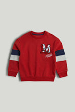 Load image into Gallery viewer, Mothercare Red Varsity Sweat Top