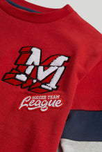 Load image into Gallery viewer, Mothercare Red Varsity Sweat Top