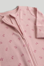 Load image into Gallery viewer, Mothercare 2 Pack Pink Zip-Up Sleepsuits