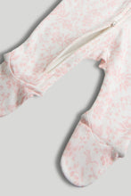 Load image into Gallery viewer, Mothercare 2 Pack Pink Zip-Up Sleepsuits