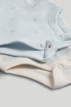 Load image into Gallery viewer, Mothercare My First 2 Pack Blue Long-Sleeved Bodysuits