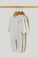 Load image into Gallery viewer, Mothercare 3 Pack Zebra Sleepsuits