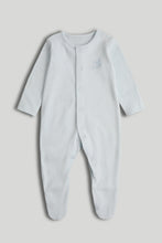 Load image into Gallery viewer, Mothercare 3 Pack Blue Sleepsuits