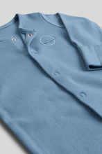 Load image into Gallery viewer, Mothercare 3 Pack Blue Footless Sleepsuits