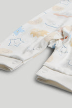 Load image into Gallery viewer, Mothercare 3 Pack Blue Footless Sleepsuits