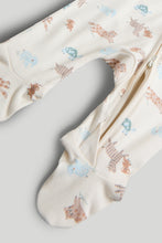 Load image into Gallery viewer, Mothercare 2 Pack Safari Zip-Up Sleepsuits