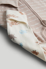 Load image into Gallery viewer, Mothercare 2 Pack Safari Zip-Up Sleepsuits