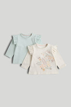 Load image into Gallery viewer, Mothercare 2 Pack Daisy Long-Sleeved T-Shirt