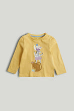 Load image into Gallery viewer, Mothercare Yellow Animal Long-Sleeved T-Shirt
