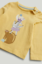 Load image into Gallery viewer, Mothercare Yellow Animal Long-Sleeved T-Shirt