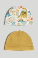 Load image into Gallery viewer, Mothercare 2 Pack Dino Cotton Baby Hats