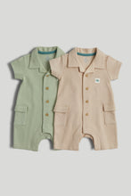 Load image into Gallery viewer, Mothercare 2 Pack Cargo Rompers
