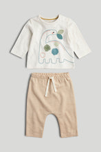 Load image into Gallery viewer, Mothercare Dinosaur Top and Joggers Outfit