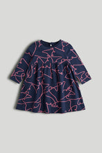 Load image into Gallery viewer, Mothercare Navy Bird Cotton Jersey Dress