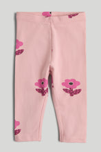 Load image into Gallery viewer, Mothercare Pink Flower Legging