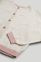 Load image into Gallery viewer, Mothercare Cream Pointelle Embroidered Cardigan