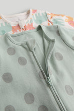 Load image into Gallery viewer, Mothercare 2 Pack Safari Footless Zip-Up Sleepsuits