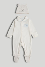 Load image into Gallery viewer, Mothercare My First White All-in-One and Hat Outfit