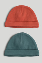 Load image into Gallery viewer, Mothercare 2 Pack Ribbed Cotton Baby Hats