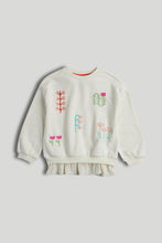 Load image into Gallery viewer, Mothercare White Embroidered Sweat Top