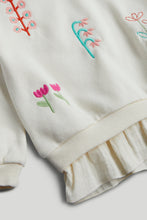 Load image into Gallery viewer, Mothercare White Embroidered Sweat Top