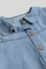 Load image into Gallery viewer, Mothercare Chambray Dress and Tights Outfit