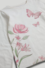 Load image into Gallery viewer, Mothercare White Butterfly Long-Sleeved T-Shirt