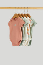 Load image into Gallery viewer, Mothercare 5 Pack Safari Short-Sleeved Bodysuits