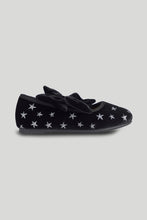 Load image into Gallery viewer, Mothercare Black Star Ballerina Shoes