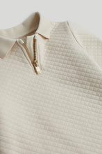 Load image into Gallery viewer, Mothercare Cream Quilted Polo Shirt