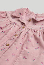 Load image into Gallery viewer, Mothercare Pink Cord Dress and Tights Outfit