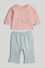 Load image into Gallery viewer, Mothercare Pink Sweatshirt and Trousers Outfit
