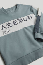 Load image into Gallery viewer, Mothercare Green Panel Sweatshirt