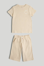 Load image into Gallery viewer, Mothercare Waffle T-Shirt and Shorts Outfit
