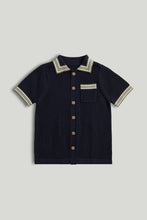 Load image into Gallery viewer, Mothercare Navy Knitted Shirt