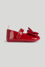 Load image into Gallery viewer, Mothercare Red Bow Pram Shoes