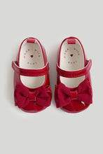 Load image into Gallery viewer, Mothercare Red Bow Pram Shoes