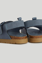Load image into Gallery viewer, Mothercare Blue Double-Buckle Sandals