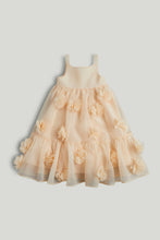Load image into Gallery viewer, Mothercare Peach Flower Occasion Dress