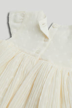 Load image into Gallery viewer, Mothercare Cream Occasion Dress and Knickers Outfit