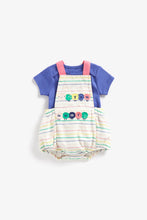 Load image into Gallery viewer, Mothercare Caterpillar Bibshorts and Bodysuit Set