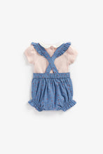 Load image into Gallery viewer, Mothercare Petit Cat Bibshorts and Bodysuit Set