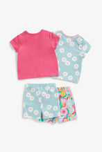 Load image into Gallery viewer, Mothercare Daisy Shortie Pyjamas - 2 Pack