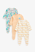 Load image into Gallery viewer, Mothercare Tropical Fish Sleepsuits - 3 Pack