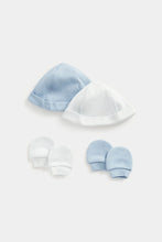 Load image into Gallery viewer, Mothercare My First Blue Hat And Mitts - 2 Pack

