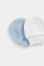 Load image into Gallery viewer, Mothercare My First Blue Baby Hats and Mitts - 2 Pack
