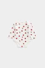 Load image into Gallery viewer, Mothercare Strawberry Long Sleeved Bodysuits - 3 Pack
