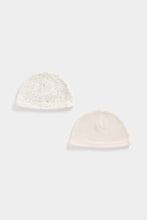 Load image into Gallery viewer, Mothercare My First Pink Organic-Cotton Hats - 2 Pack