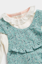 Load image into Gallery viewer, Mothercare Floral Cord Dungarees and Bodysuit